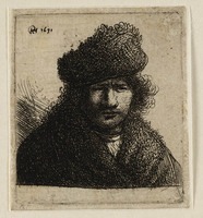 KG 03537
<br/>
Rembrandt, zelfportret (B 14)
<br/>
<em>Rembrandt (1606-1669)</em>